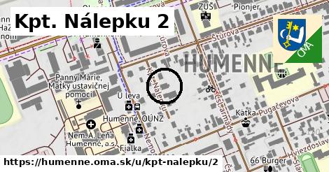 Kpt. Nálepku 2, Humenné