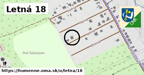 Letná 18, Humenné