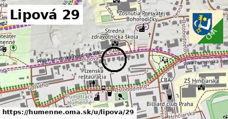 Lipová 29, Humenné