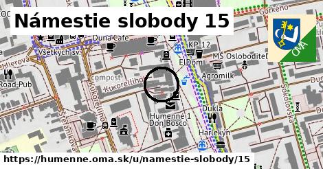 Námestie slobody 15, Humenné