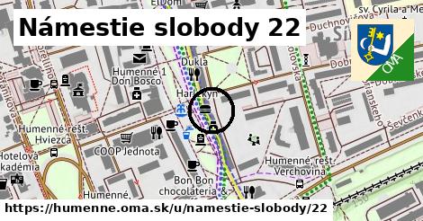 Námestie slobody 22, Humenné