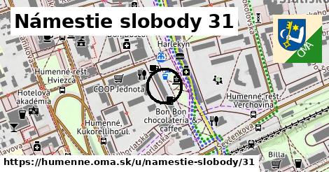 Námestie slobody 31, Humenné