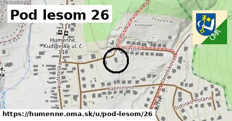 Pod lesom 26, Humenné