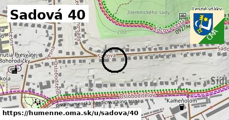 Sadová 40, Humenné