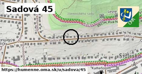 Sadová 45, Humenné