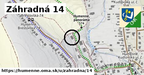 Záhradná 14, Humenné