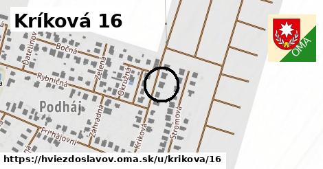 Kríková 16, Hviezdoslavov