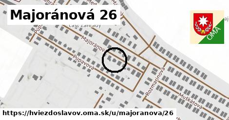 Majoránová 26, Hviezdoslavov