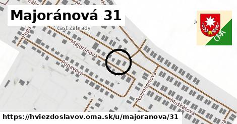 Majoránová 31, Hviezdoslavov