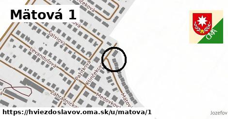 Mätová 1, Hviezdoslavov
