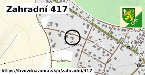 Zahradní 417, Hvozdná