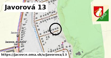 Javorová 13, Jacovce
