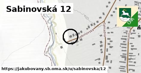 Sabinovská 12, Jakubovany, okres SB