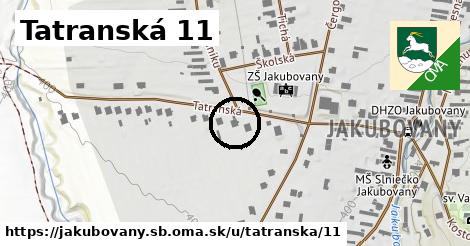 Tatranská 11, Jakubovany, okres SB