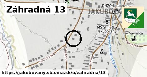 Záhradná 13, Jakubovany, okres SB