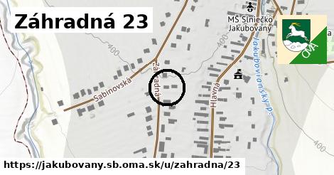 Záhradná 23, Jakubovany, okres SB