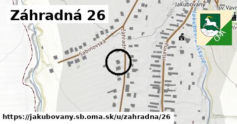 Záhradná 26, Jakubovany, okres SB