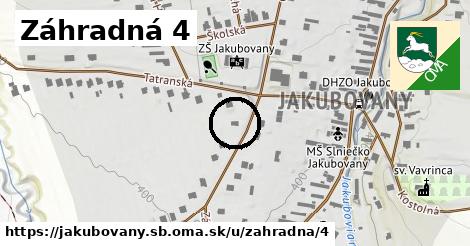 Záhradná 4, Jakubovany, okres SB