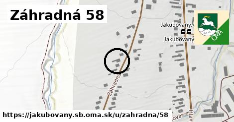 Záhradná 58, Jakubovany, okres SB