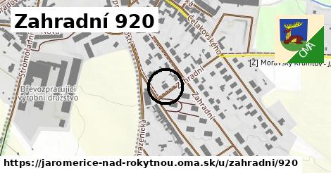 Zahradní 920, Jaroměřice nad Rokytnou