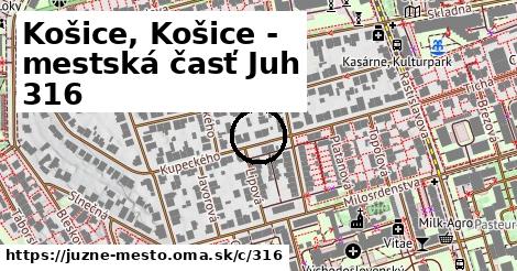 Košice, Košice - mestská časť Juh <span class="supisne">316</span>