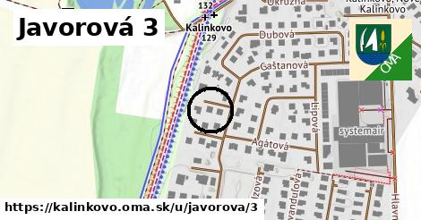 Javorová 3, Kalinkovo