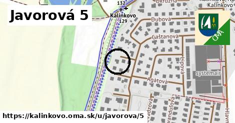 Javorová 5, Kalinkovo