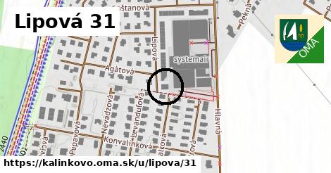 Lipová 31, Kalinkovo