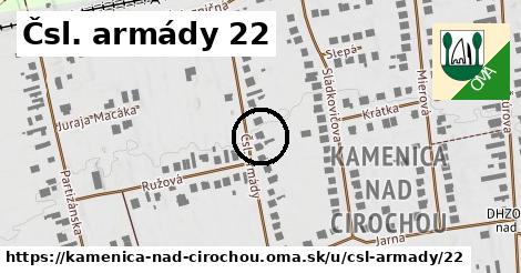 Čsl. armády 22, Kamenica nad Cirochou