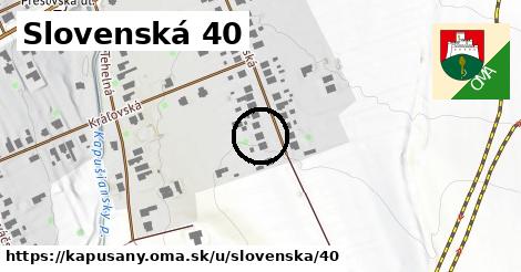 Slovenská 40, Kapušany