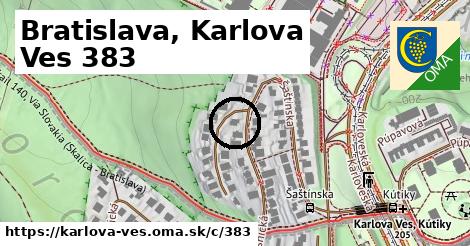 Bratislava, Karlova Ves <span class="supisne">383</span>