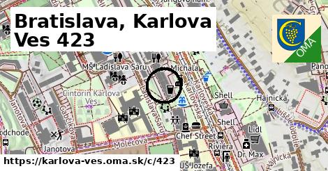 Bratislava, Karlova Ves <span class="supisne">423</span>