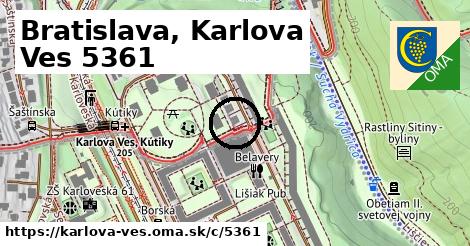 Bratislava, Karlova Ves <span class="supisne">5361</span>