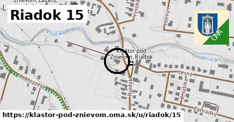 Riadok 15, Kláštor pod Znievom