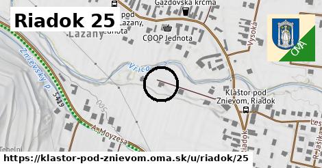 Riadok 25, Kláštor pod Znievom