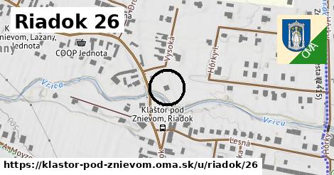 Riadok 26, Kláštor pod Znievom