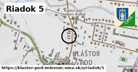 Riadok 5, Kláštor pod Znievom