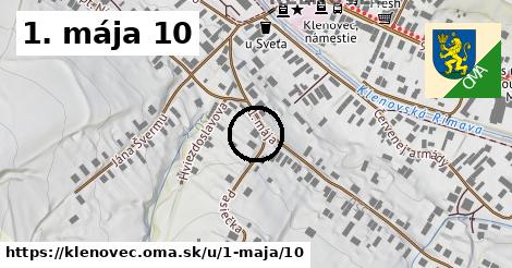 1. mája 10, Klenovec