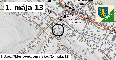 1. mája 13, Klenovec