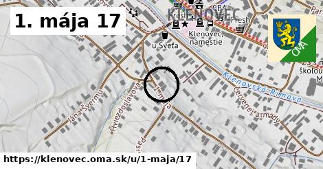 1. mája 17, Klenovec