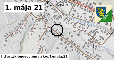 1. mája 21, Klenovec