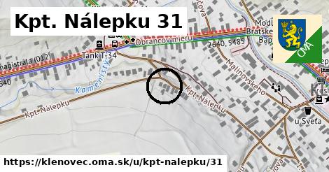 Kpt. Nálepku 31, Klenovec