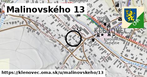 Malinovského 13, Klenovec