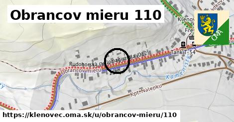 Obrancov mieru 110, Klenovec