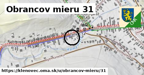 Obrancov mieru 31, Klenovec
