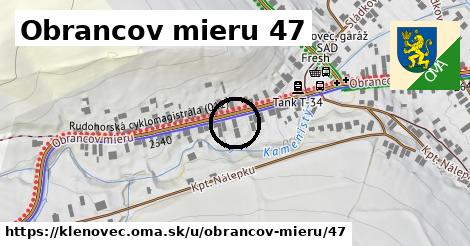 Obrancov mieru 47, Klenovec