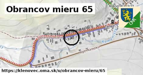 Obrancov mieru 65, Klenovec