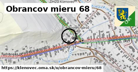 Obrancov mieru 68, Klenovec