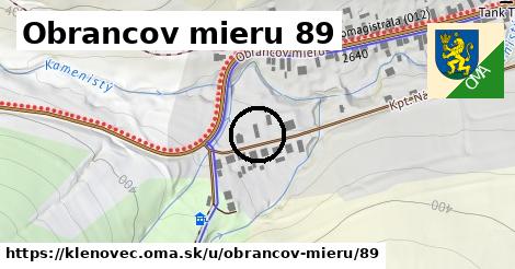 Obrancov mieru 89, Klenovec