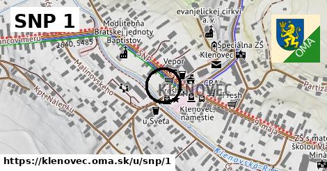 SNP 1, Klenovec